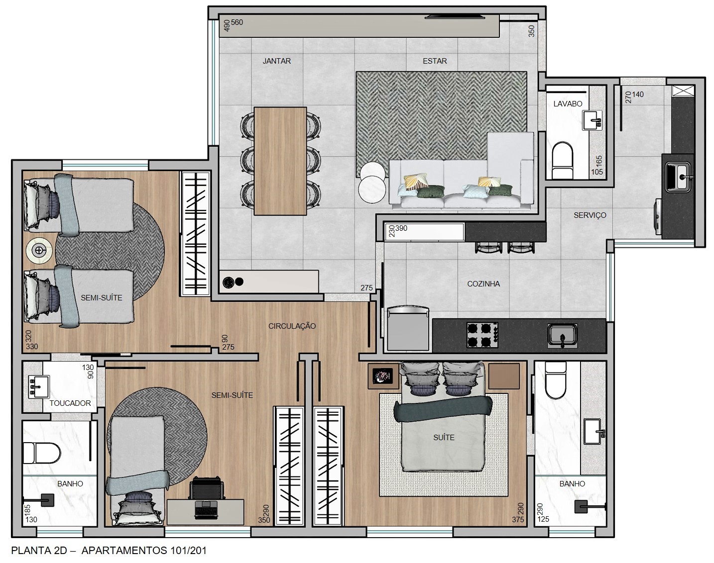 Apartamentos tipo