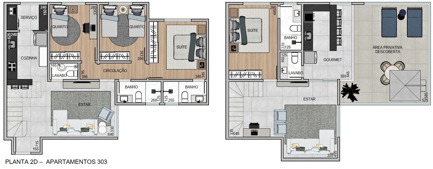 4 quartos cobertura — 3
