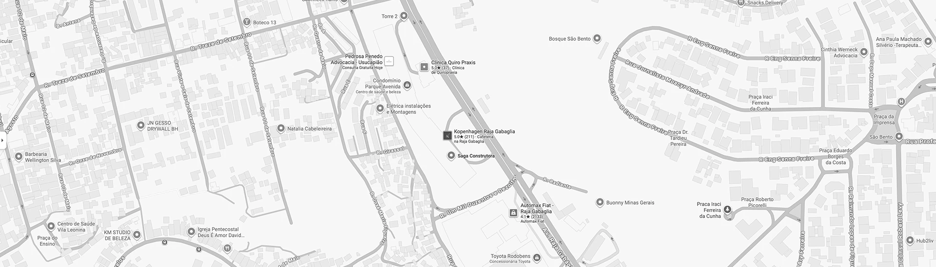 Localização do escritório Saga em Belo Horizonte