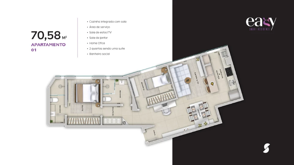 2 Quartos Garden - 119,83 m²